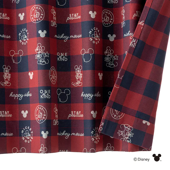 遮光4枚組カーテン ミッキーマウス 100×110cm
