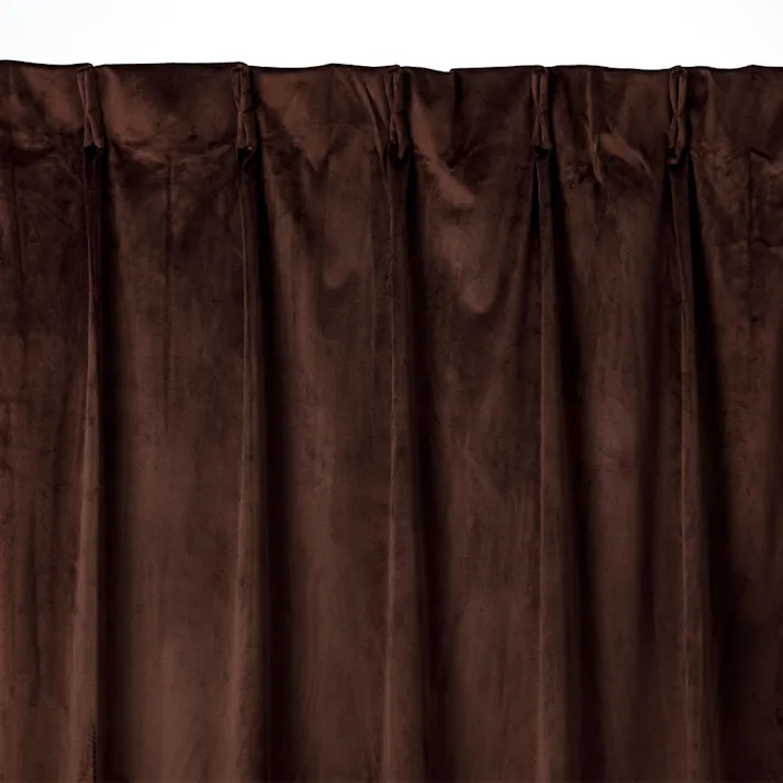 遮光4枚組カーテン ベルべ ブラウン 幅100×丈210cm
