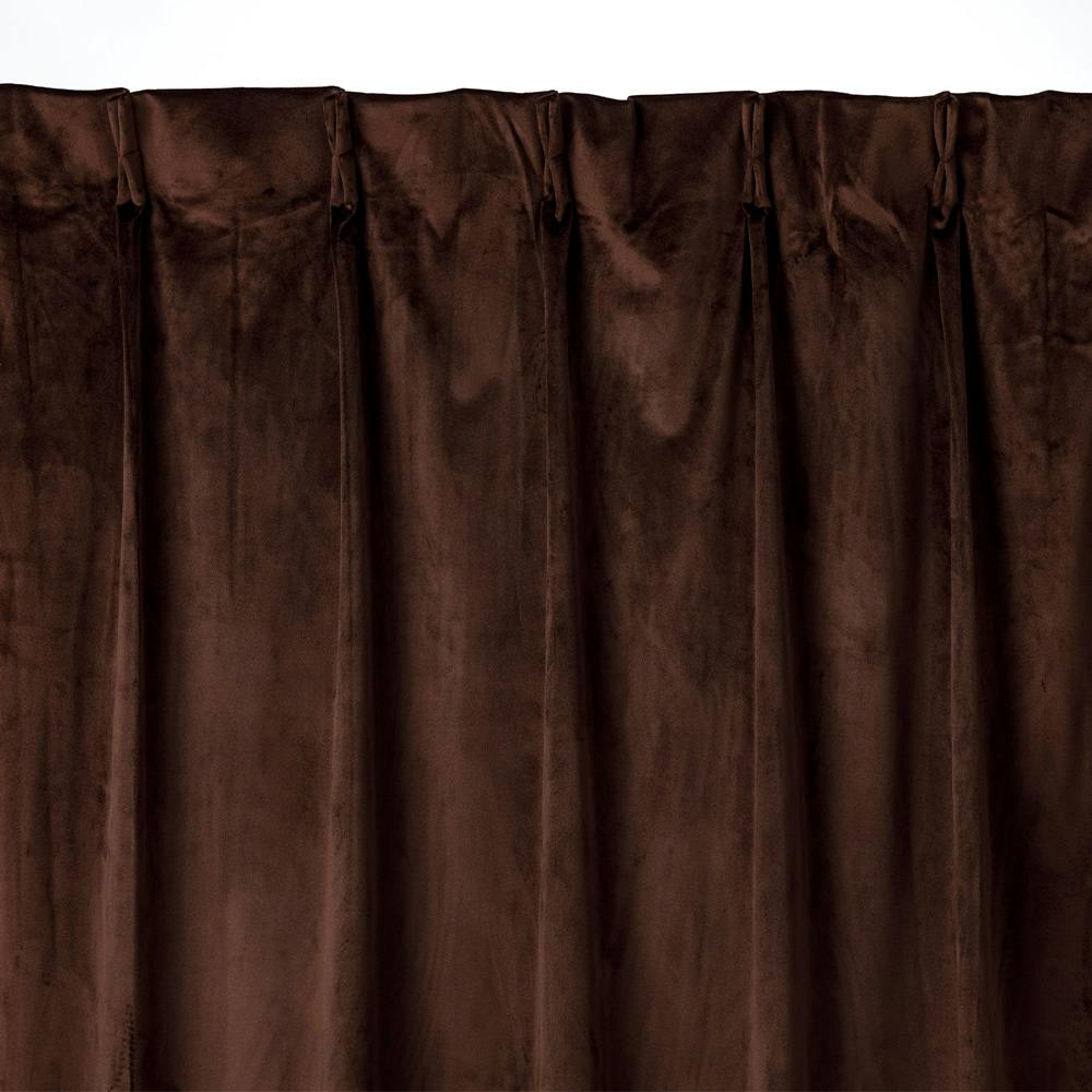遮光4枚組カーテン ベルべ ブラウン 幅150×丈210cm | カーテン