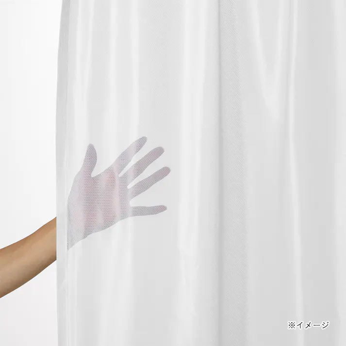 4枚組カーテン スポット ホワイト 幅100×丈110cm