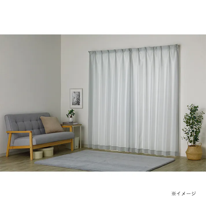 4枚組カーテン スポット ホワイト 幅100×丈110cm