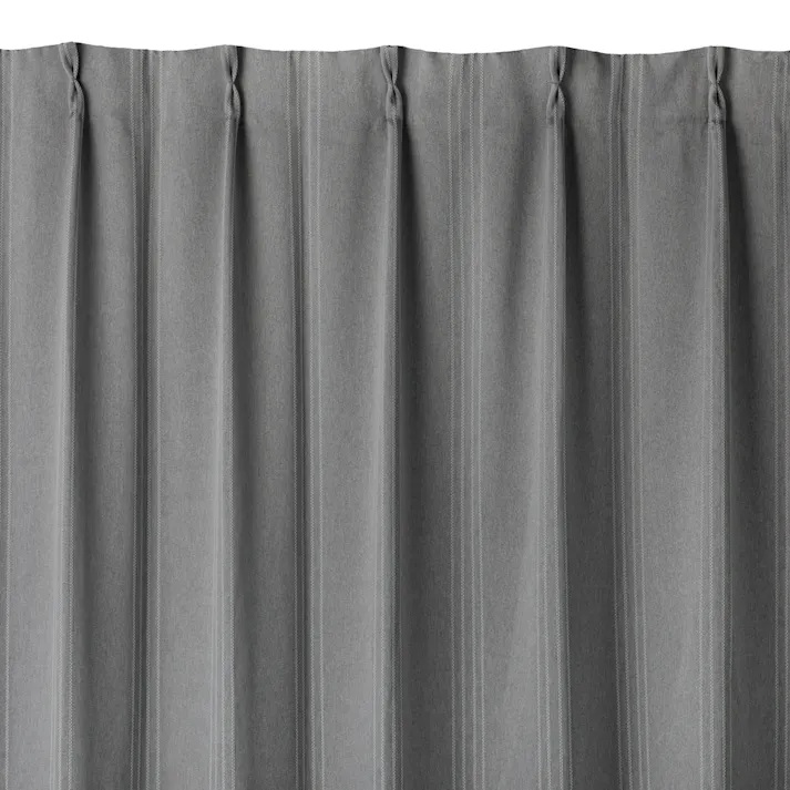 遮光4枚組カーテンドットライン グレー 幅100×丈200cm
