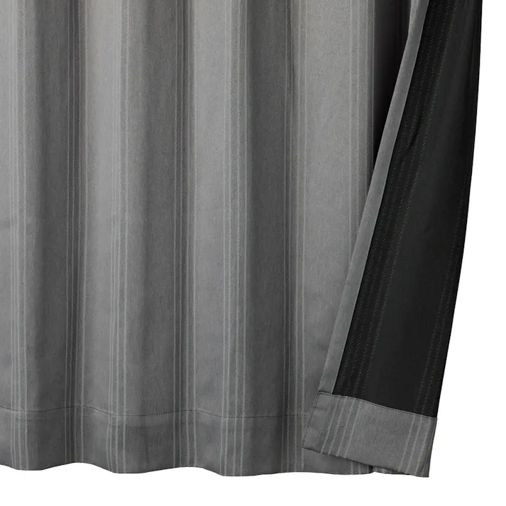 遮光4枚組カーテンドットライン グレー 幅100×丈200cm