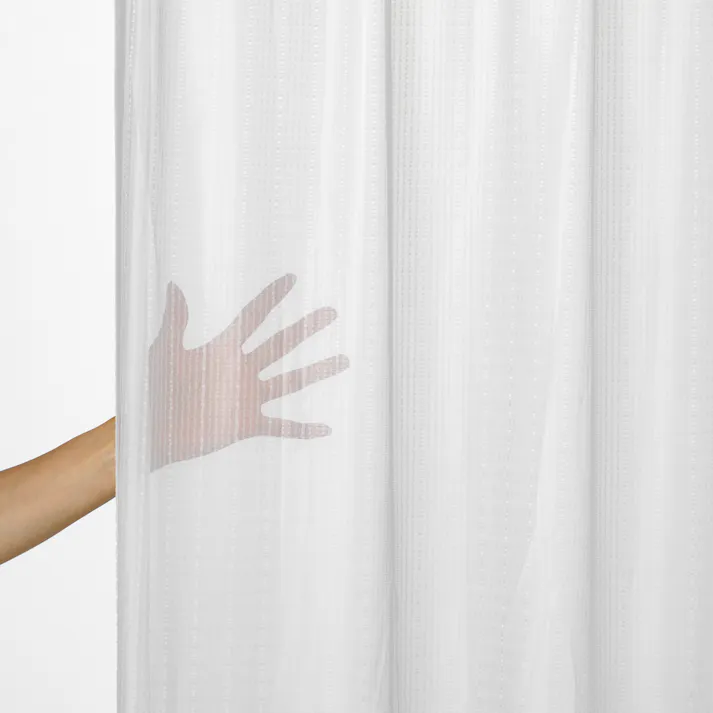 遮光4枚組カーテンドットライン グレー 幅100×丈200cm