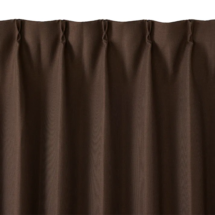 防炎遮光カーテン メホラール ブラウン 100×200cm 2枚組