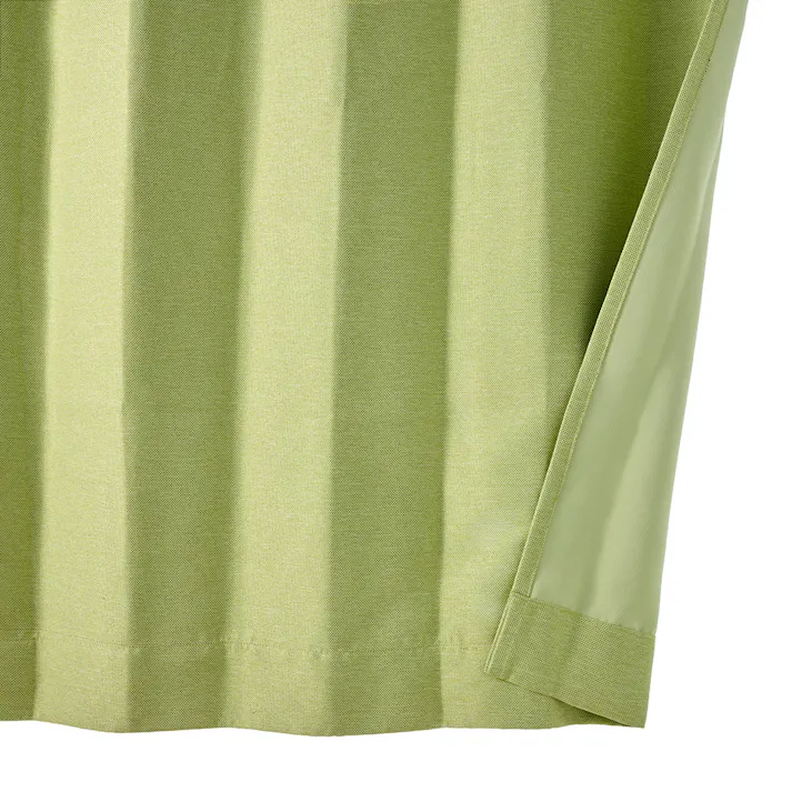 防炎遮光カーテン メホラール ライトグリーン 100×190cm 2枚組【別送品】