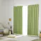 防炎遮光カーテン メホラール ライトグリーン 100×190cm 2枚組【別送品】