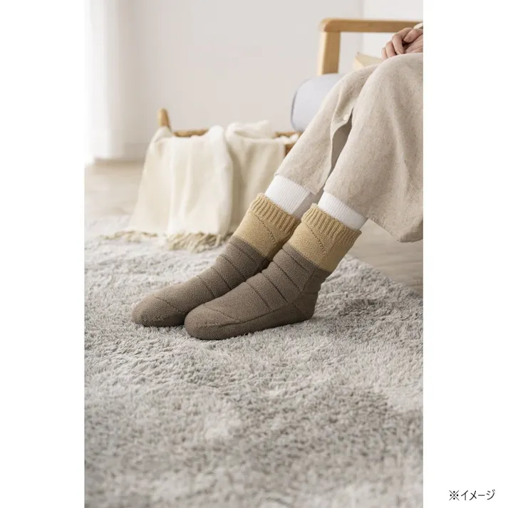 カインズ 室内用厚手保温ソックス ブラウン 23.0cm-25.0cm