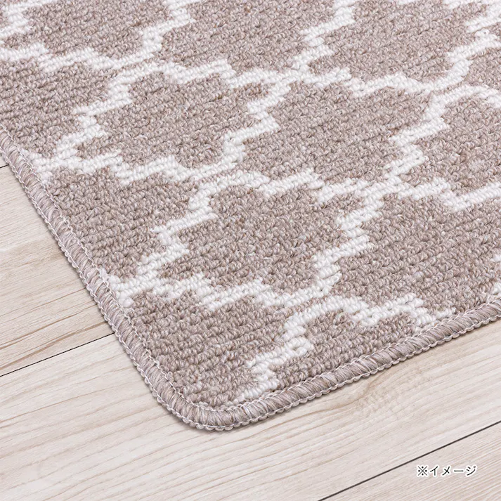 洗えるキッチンマット モロッカン 45×180cm 厚み5mm 洗濯機可