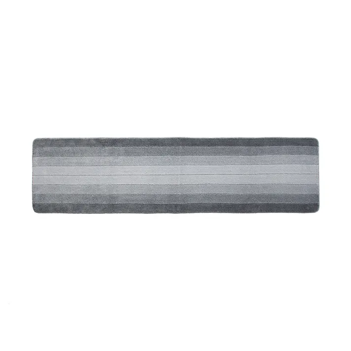洗えるキッチンマット ボーダーグレー 60×240cm 厚み8mm 洗濯機可