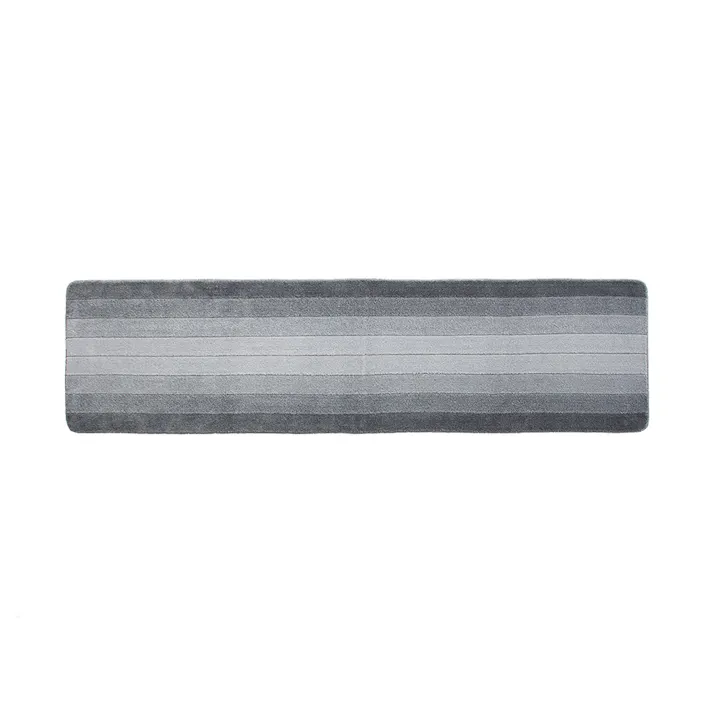 洗えるキッチンマット ボーダーグレー 60×240cm 厚み8mm 洗濯機可