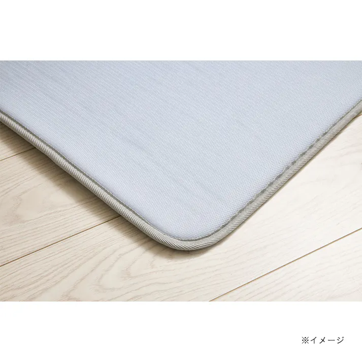 洗えるキッチンマット Pitapa グレー 60x240cm 洗濯機可 すべり止め加工 防ダニ 制菌防臭
