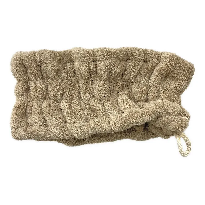 マイクロファイバー吸水ヘアバンド モカベージュ