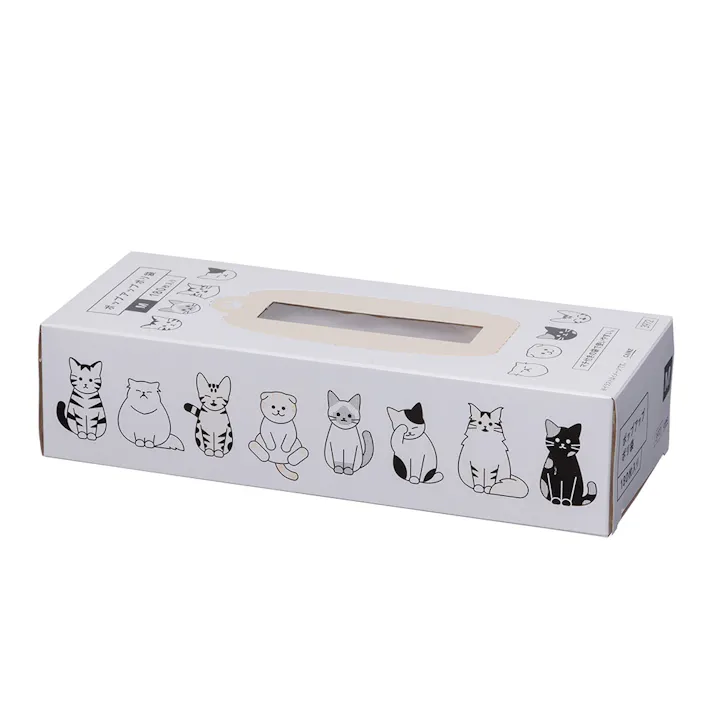 ポップアップポリ袋 マチ付 Mサイズ 180枚 キャットデザインA