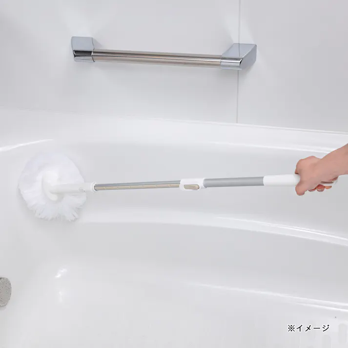 簡単伸縮 水だけで洗えるバスブラシ