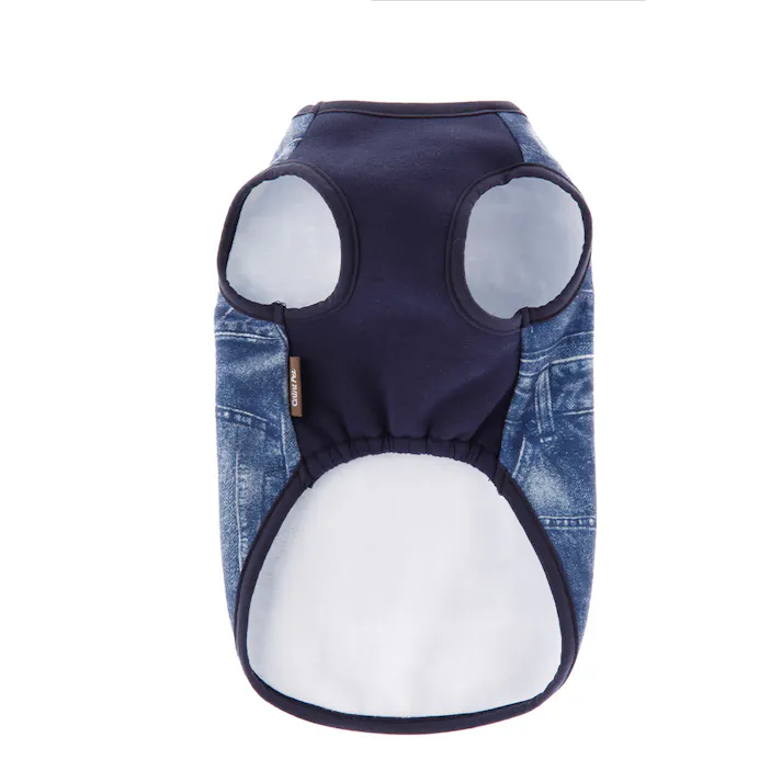 【送料無料】デニムプリントカットソー 6Lサイズ ペット服(犬の服)