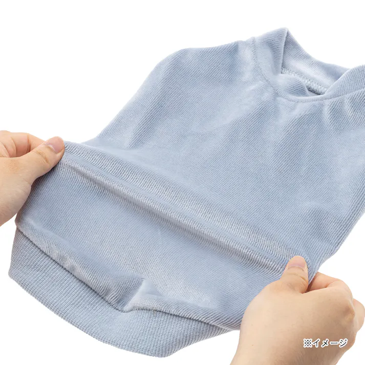 【送料無料】コーデュロイカットソー アッシュブルー 2Lサイズ ペット服(犬の服)(販売終了)