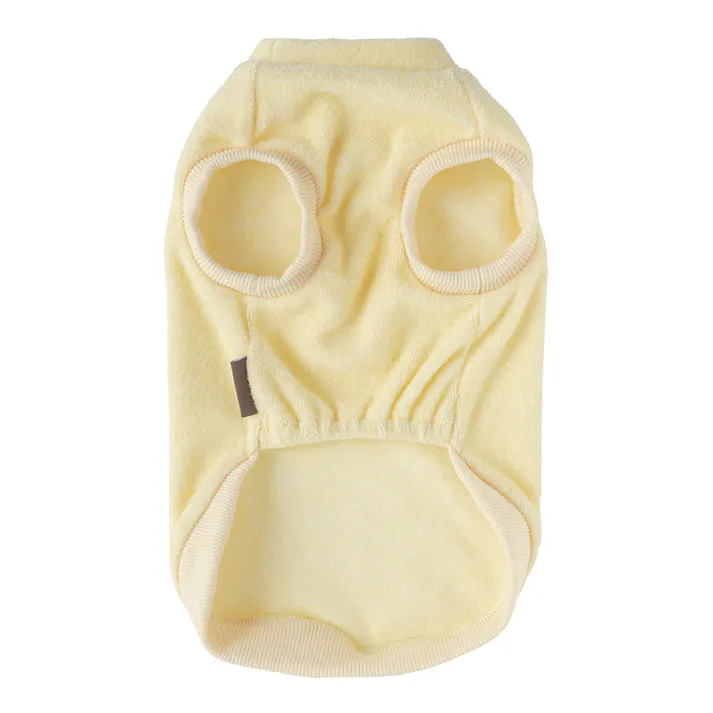 【送料無料】タオルカットソー イエロー SSサイズ ペット服(犬の服)(販売終了)