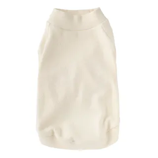 【送料無料】袖付きカットソー ベージュ Mサイズ ペット服(犬の服)