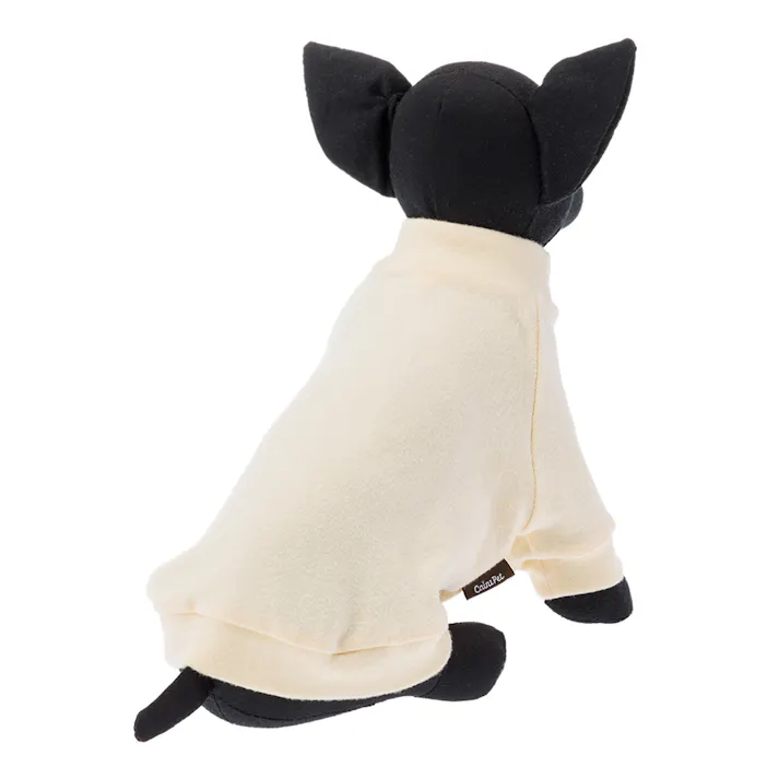 【送料無料】袖付きカットソー ベージュ Mサイズ ペット服(犬の服)(販売終了)