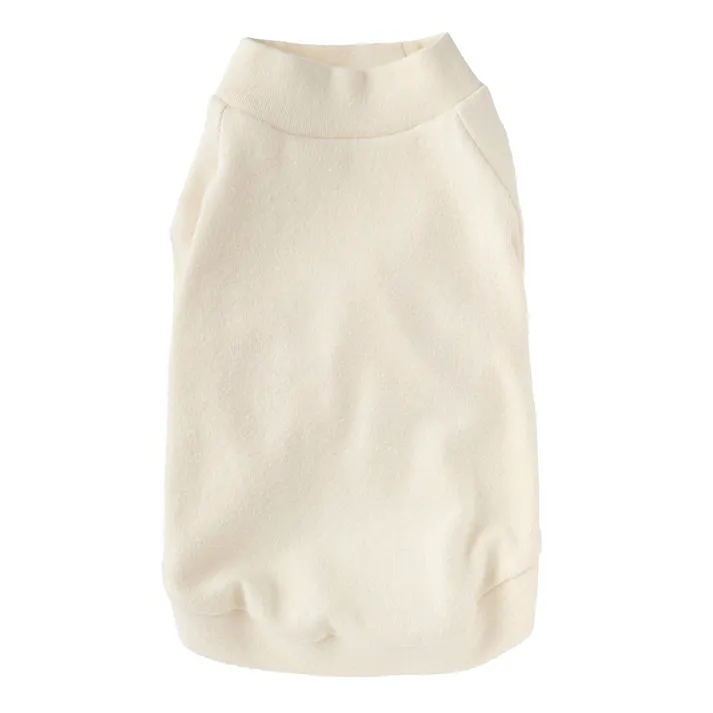 【送料無料】袖付きカットソー ベージュ Lサイズ ペット服(犬の服)