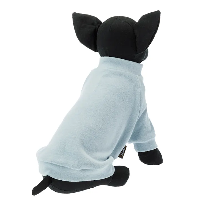 【送料無料】袖付きカットソー ブルー Lサイズ ペット服(犬の服)