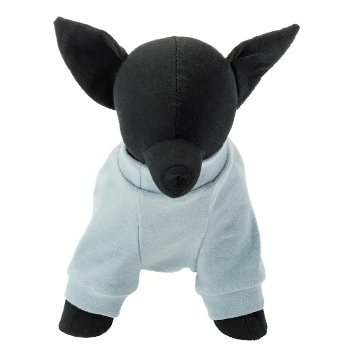 【送料無料】袖付きカットソー ブルー Lサイズ ペット服(犬の服)