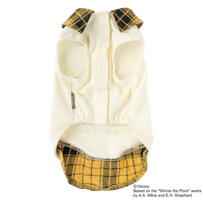 【送料無料】重ね着風カットソー くまのプーさん Lサイズ ペット服(犬の服)(販売終了)