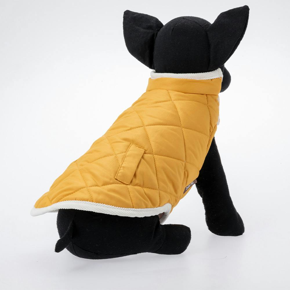 送料無料】着脱簡単アウター マスタード 3L ペット服(犬の服)(販売終了