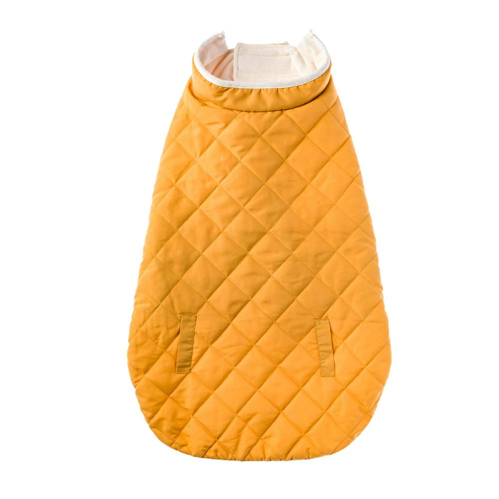 【送料無料】着脱簡単アウター マスタード 6L ペット服(犬の服)