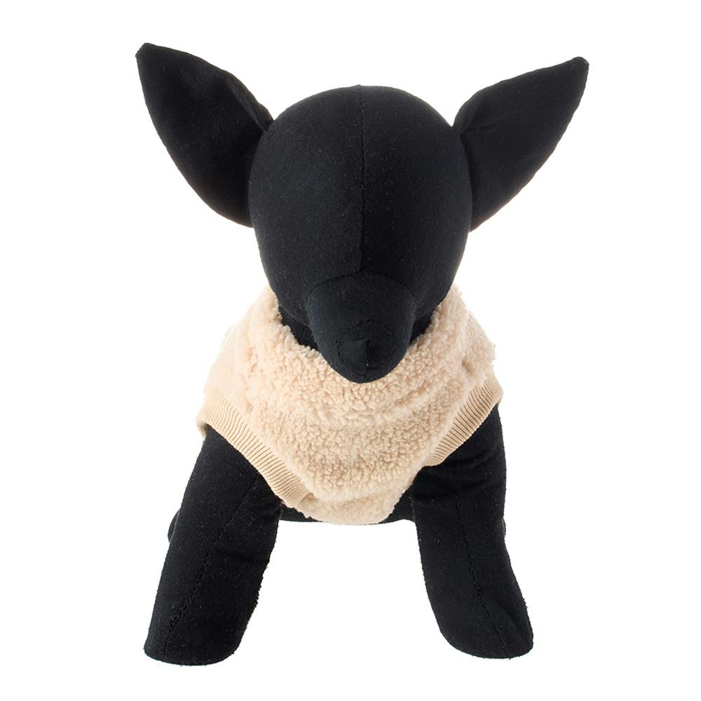 送料無料】ワンポイントボアトレーナー ベージュ SSサイズ ペット服(犬