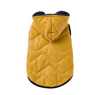 【送料無料】ダウン調ウェア イエロー Lサイズ ペット服(犬の服)