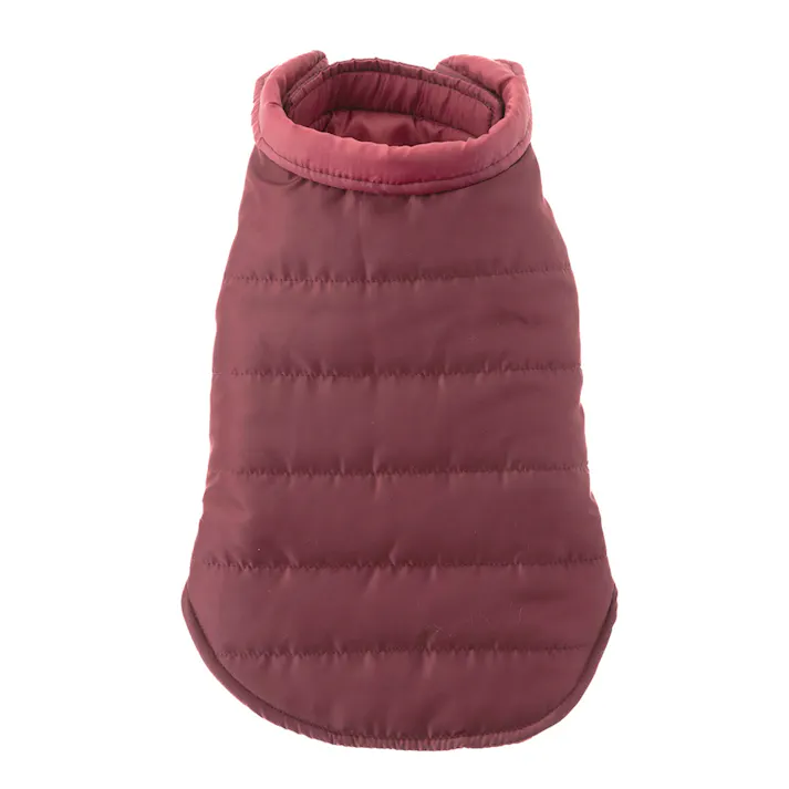 【送料無料】セパレートダウン調ウェア レッド 4Lサイズ ペット服(犬の服)