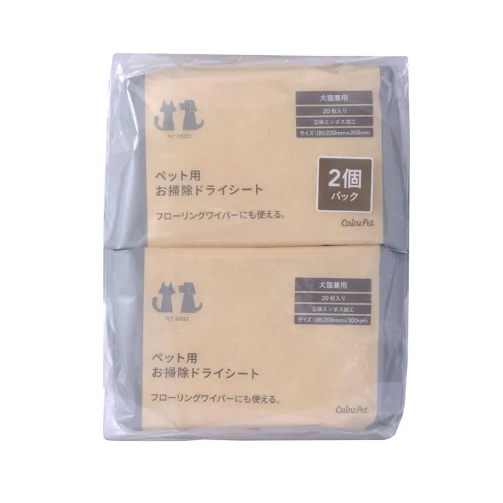 ペット用 お掃除ドライシート 2コパック