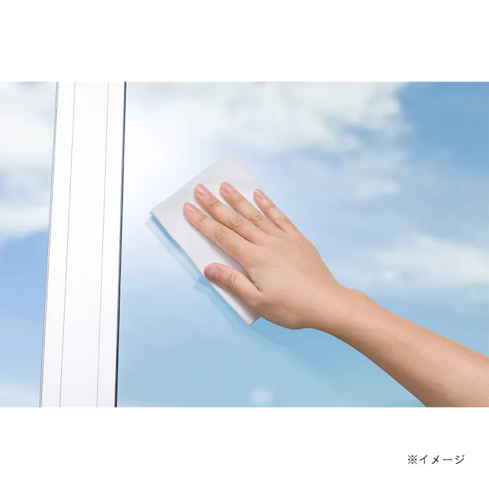 拭き跡が残りづらい窓・鏡掃除シート 12枚入