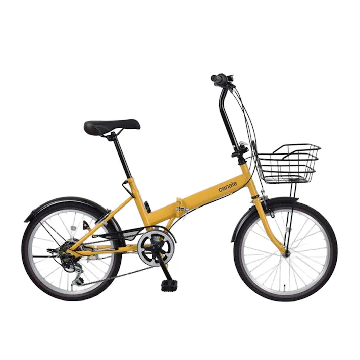 【自転車】25年モデル 折りたたみ自転車 カナーレ2 Canale2 20インチ 外装6段 イエロー
