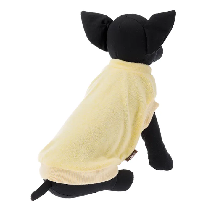 【送料無料】タオルカットソー イエロー MDサイズ ペット服(犬の服)(販売終了)