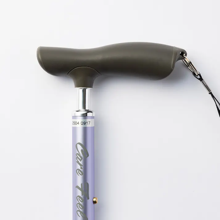 ケアフィール にぎりやすい杖(伸縮) パープル