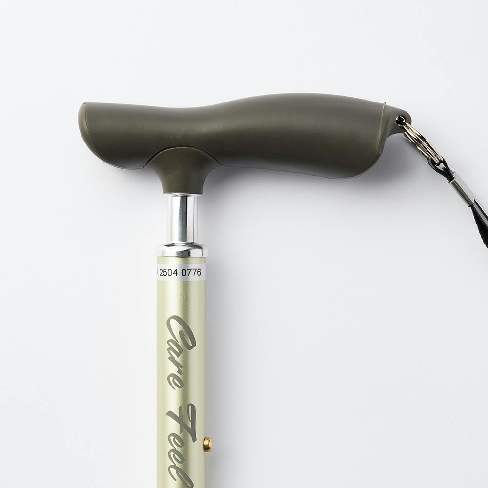 ケアフィール にぎりやすい杖(伸縮) グリーン | つえ（杖）・シューズ