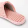 履いて歩くだけで掃除もできるスリッパ リブピンク M