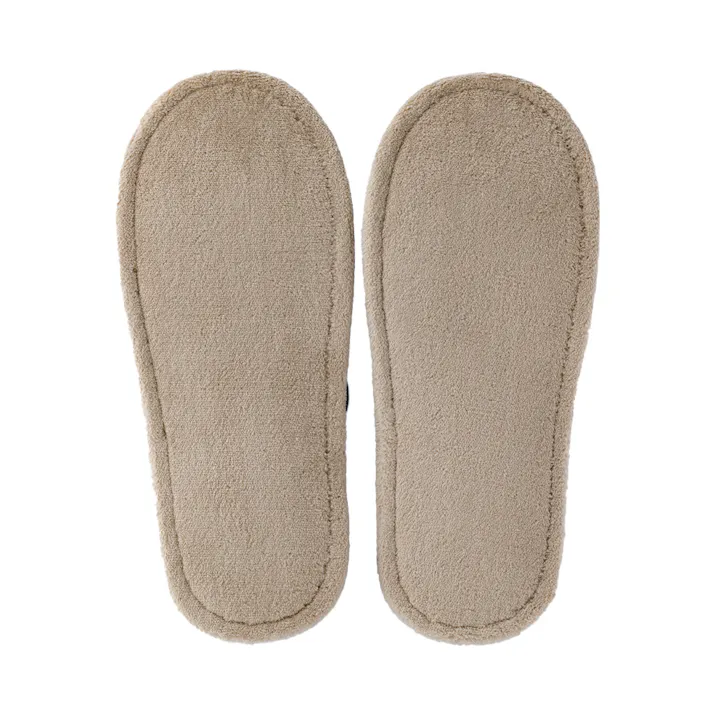 履いて歩くだけで掃除もできる前開きスリッパ ネイビー L