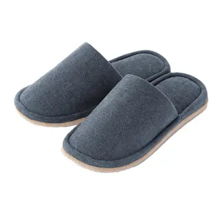 履いて歩くだけで掃除もできるスリッパ ネイビー L