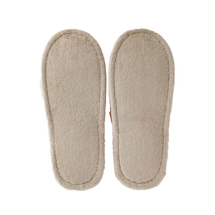 履いて歩くだけで掃除もできるスリッパ ブラウン L