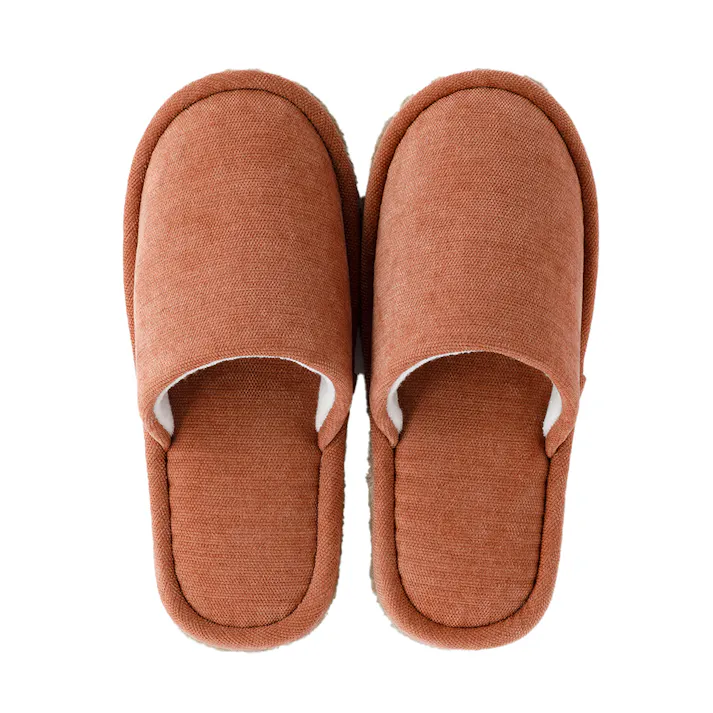 履いて歩くだけで掃除もできるスリッパ ブラウン L