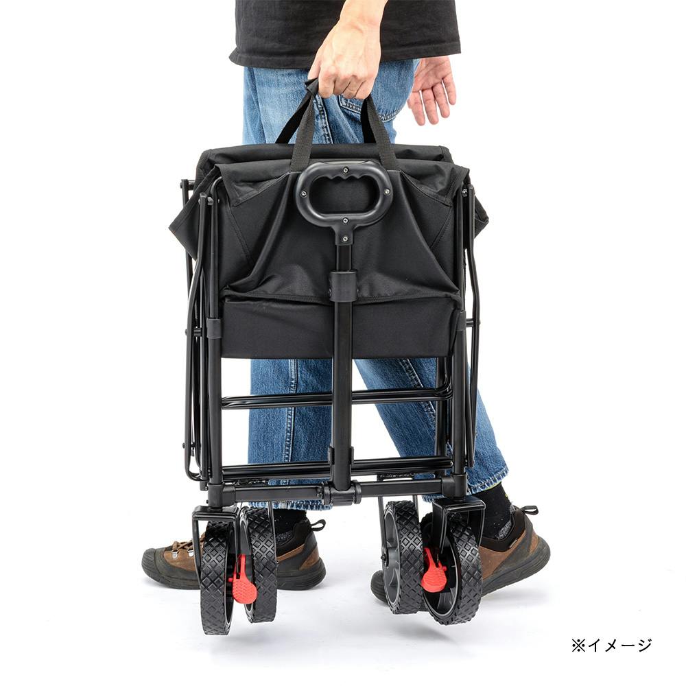 カインズ ストッパー付きキャリーワゴン S ブラック | キャンプ・バー