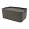 積重ねできるフタ付きPPボックス グレー ハーフ