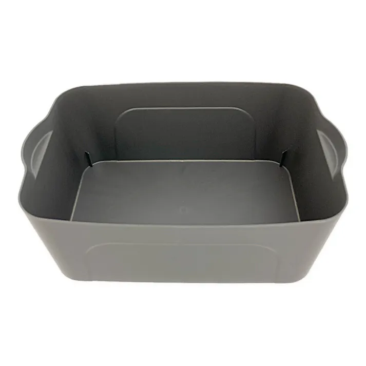 積重ねできるフタ付きPPボックス グレー ハーフ