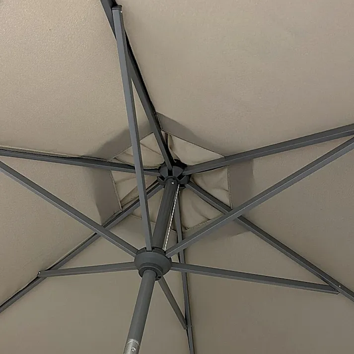 アルミパラソル 2.5m ベージュ (約)幅250×奥行250×高さ240cm