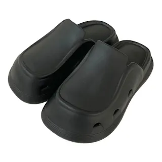 クッションソール ローファーサンダル ブラック 24~25cm