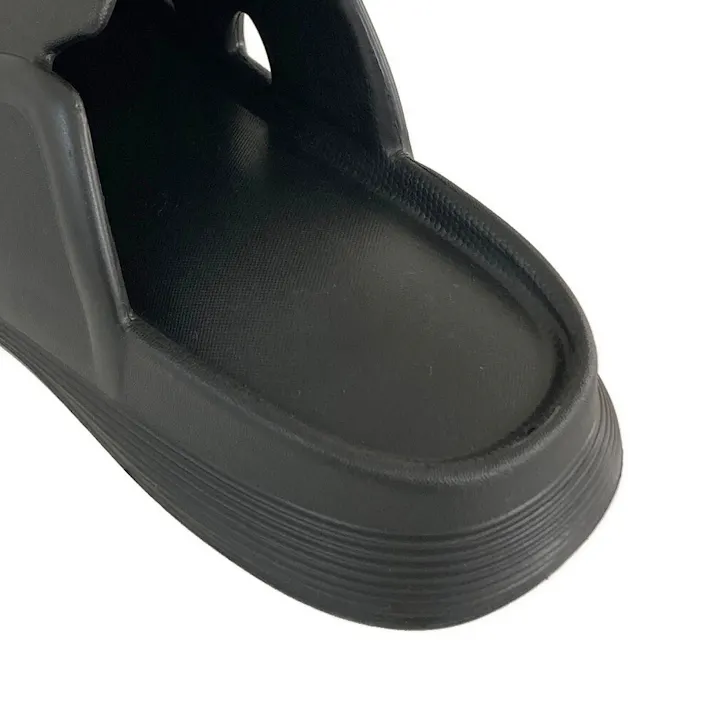 クッションソール ローファーサンダル ブラック 23~24cm